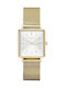 Rosefield Boxy Sunray Women's Watch with Gold Metal Bracelet