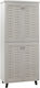 Mantam Wooden Shoe Organizer with 8 Shelves White 78x40x170.5cm