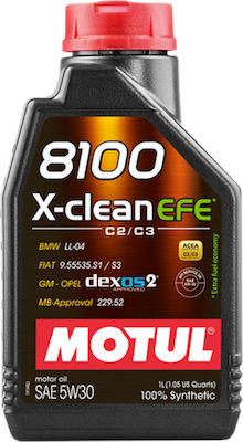 Motul 8100 X-Clean EFE Synthetic Car Lubricant 5W-30 C2/C3 1lt