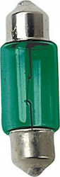 Lampa Λάμπες Αυτοκινήτου Festoon Lamp Green SV8.5-8 Πράσινο 12V 10W 2τμχ
