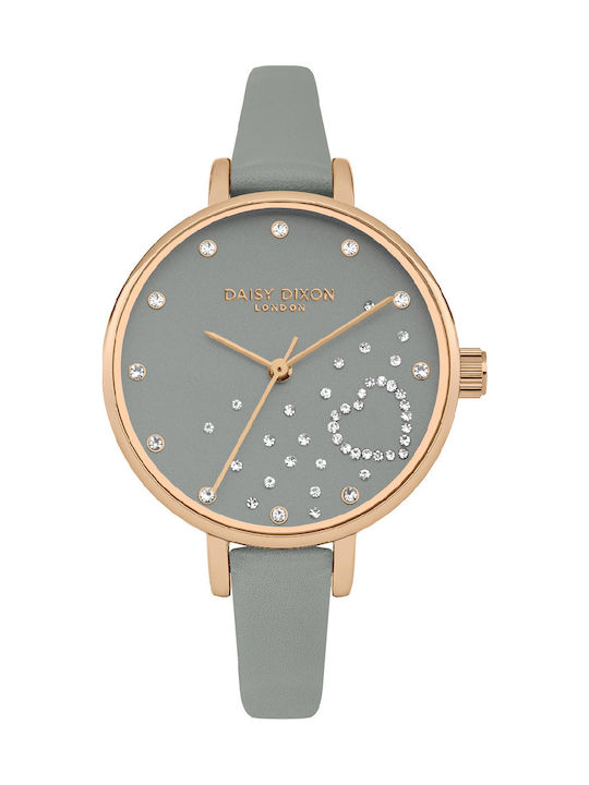 Daisy Dixon Zara Watch with Gray Leather Strap