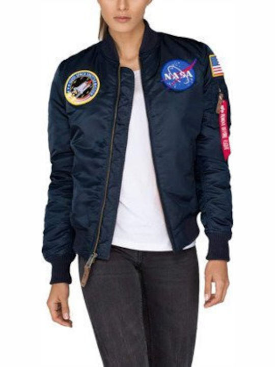 Vf Nasa Κοντό Γυναικείο Bomber Jacket Μπλε