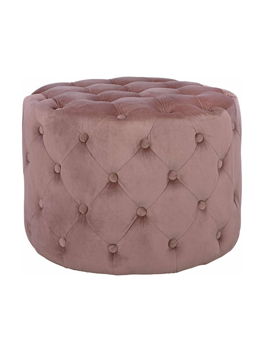 Stool For Living Room Upholstered with Velvet Kassie Rotten apple 60x60x43cm