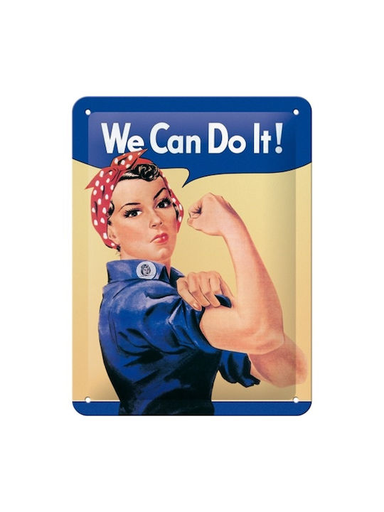 Nostalgic Art 3D Wanddekoration Schild We Can Do It Handgefertigt aus Metall 15x15cm