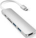 Satechi Slim Aluminum USB-C Stație de andocare ...