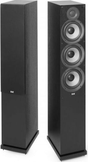 Elac Debut F6.2 DF62 Paar Hi-Fi Lautsprecher Boden 140W 3 Anzahl von Fahrern B19.5xT26.8xH109.7cm. Schwarz