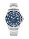 Swiss Military Hanowa Neptune Diver Ανδρικό Ρολόι 44mm Μπαταρίας με Ασημί Μεταλλικό Μπρασελέ