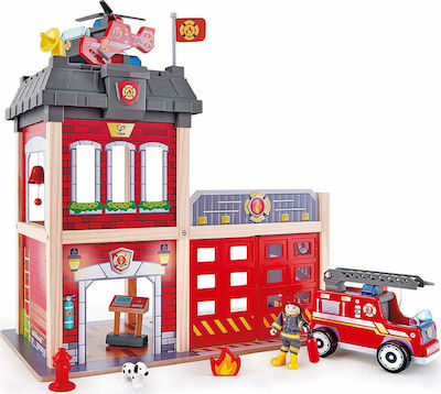 Hape Fire Station Track Fire Truck for 3++ Years E3023