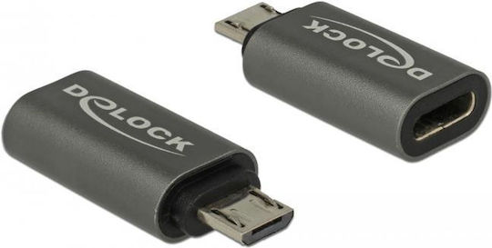 DeLock Μετατροπέας micro USB male σε USB-C female 1τμχ 65927