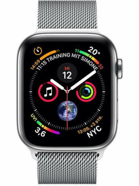 Apple Watch Series 4 Cellular Steel 44mm Milanese Silver