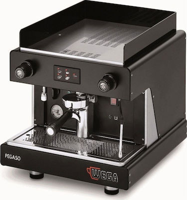 Wega Pegaso Opaque EVD Schwarzmetallic Gewerbliche Espressomaschine mit 1 Gruppe B53xT55.5xH51.5cm