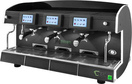 Wega MyConcept EVD Мат черно Професионална Еспресо Машина с 3 Група Р104xД60xВ59см