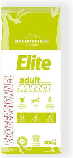 Flatazor Elite Adult Mini 20kg Dry Dog Food for Adult Small Breed Dogs with Chicken and Fish