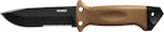 Gerber LMF II Infantry Coyote Brown Knife Survival Brown with Blade made of Stainless Steel in Sheath