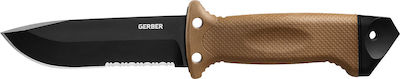 Gerber LMF II Infantry Coyote Brown Knife Survival Brown with Blade made of Stainless Steel in Sheath