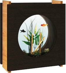 Aquatlantis Aquafashion Wenge/Oak Aquarium mit einer Kapazität von 20Es mit Beleuchtung, Filter und 47x16x51cm. Braun