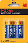 Kodak Max Super Αλκαλικές Μπαταρίες C 1.5V 2τμχ