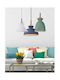 Zambelis Lights Hängelampe Blau Glocke mit Fassung E27 28cm.