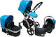 Miko Travel System Adjustable 3 in 1 Baby Stroller Suitable for Newborn Blue MTSBlue