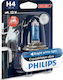 Philips Λάμπα Μοτοσυκλέτας CrystalVision Ultra H4 Αλογόνου 3700K Φυσικό Λευκό 12V 55W 1τμχ