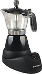 Beper Electric Stovetop Espresso Pot 3Cups 400W Negru