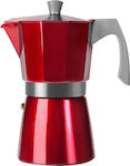 Ibili Evva Stovetop Espresso Pot for 3Cups Red