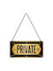 Nostalgic Art 3D Wall Decor Sign Private Handmade Made of Metal 20x10cm