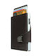 Tru Virtu Click & Slide Δερμάτινο Ανδρικό Πορτοφόλι Καρτών με RFID και Μηχανισμό Slide Καφέ
