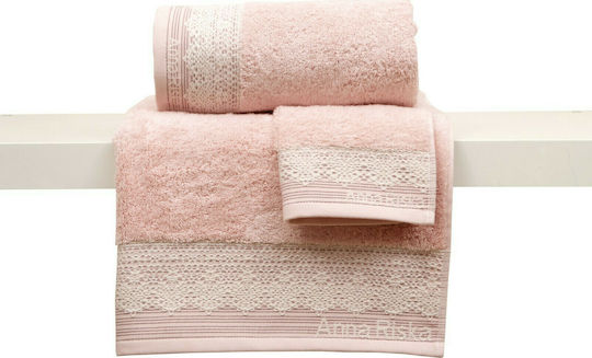 Anna Riska Προσώπου Karla 50x100εκ. 1 Blush Pink Βάρους 600gr/m²