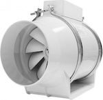 Dospel Εξαεριστήρας Αεραγωγών Turbo Λευκός Διαμέτρου 125mm