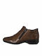 Rieker Leather Women's Ankle Boots Platform Tabac Brown