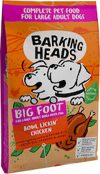 Barking Heads Bowl Lickin' Chicken 12kg Dry Food Grain-Free & Gluten-Free for Adult Large Breed Dogs with Brown rice and Chicken
