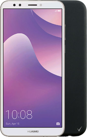 Volte-Tel Silicon Tpu Umschlag Rückseite Silikon Schwarz (Huawei Y7 2018/Y7 Prime 2018)