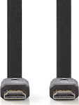 Nedis HDMI 2.0 Flat Cable HDMI male - HDMI male 3m Μαύρο
