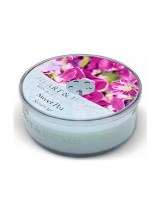 Heart & Home Lumânare Aromată de Soia Borcan cu Aromă Nucșoară Albastru 38gr 1buc