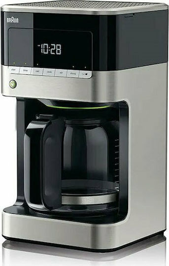 Braun PurAroma 7 KF 7120 Black Προγραμματιζόμενη Καφετιέρα Φίλτρου 1000W Silver