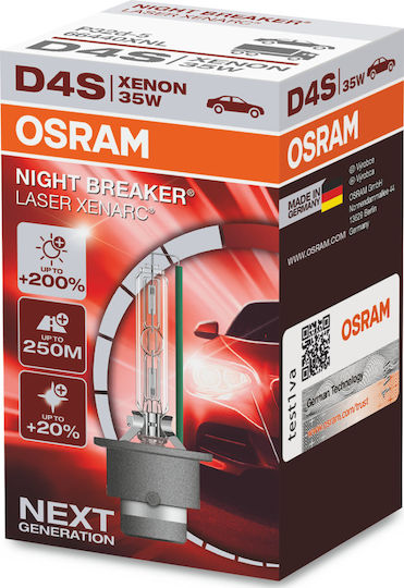 Osram Лампи Автомобила Xenarc Night Breaker Laser D4S Ксенон 4500К Неутрално бяло 42V 35W 1бр