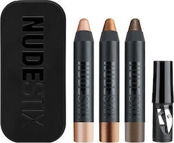 Nudestix Mini Nude Σετ Μακιγιάζ για τα Μάτια Metallics - Burnish, Smoke, Nudity 4τμχ