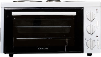 Davoline EC 450 Chef Electric Countertop Oven 28lt with 3 Burners White