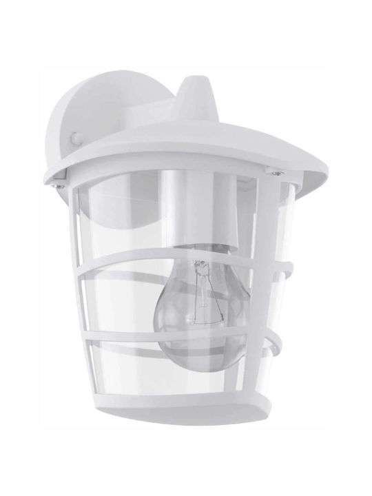 Eglo Aloria Wall-Mounted Outdoor Lantern IP44 E27 White