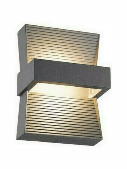 Aca Waterproof Wall-Mounted Outdoor Ceiling Light IP54 with Integrated LED Gray