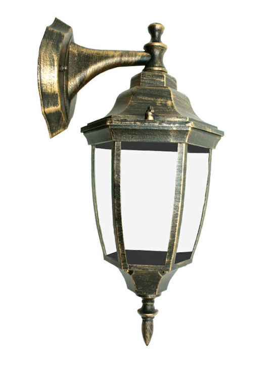 Aca Wall-Mounted Outdoor Lantern E27 IP44 20.3x37.5εκ.