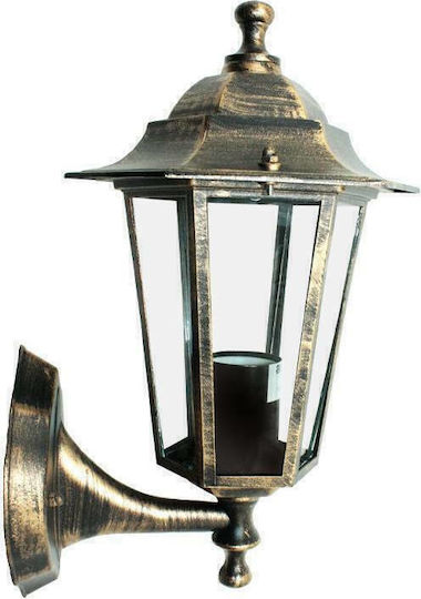 Aca Warden Top Wall-Mounted Outdoor Lighting Lantern E27 IP44 20.2x33x33cm
