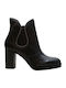 Tamaris Leather Women's Chelsea Boots with Medium Heel Black