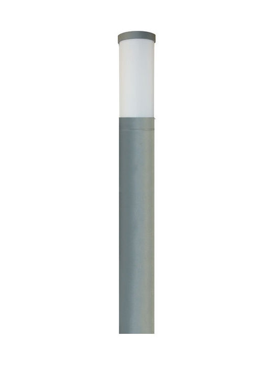 Aca Outdoor Floor Lamp Kleine Post IP45 for E27 Bulb Gray