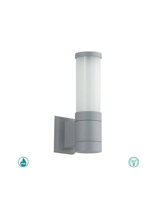 Viokef Cavo Waterproof Wall-Mounted Outdoor Ceiling Light IP65 E27 Gray