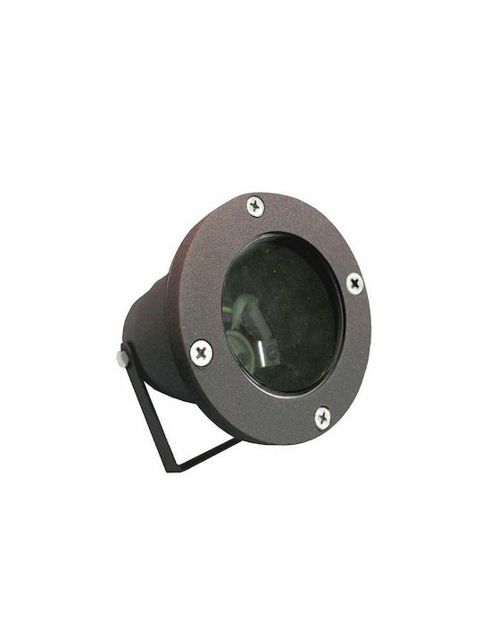 Adeleq Outdoor Floor Lamp Projektor IP65 for GU10 Bulb Braun