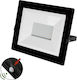 Adeleq Waterproof LED Floodlight 70W Natural White 4000K with Photocell IP65