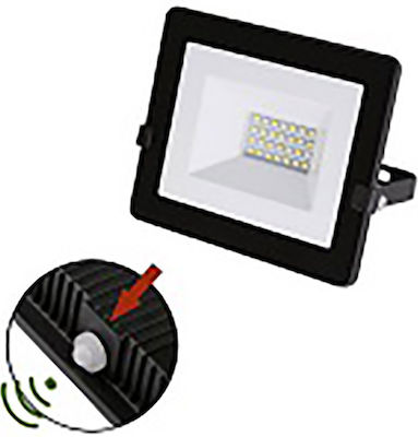 Adeleq Waterproof LED Floodlight 20W Natural White 4000K with Photocell IP65