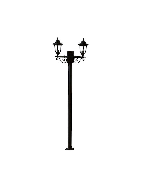 Heronia Outdoor Floor Lamp Beitrag IP23 for E27 Bulb Schwarz